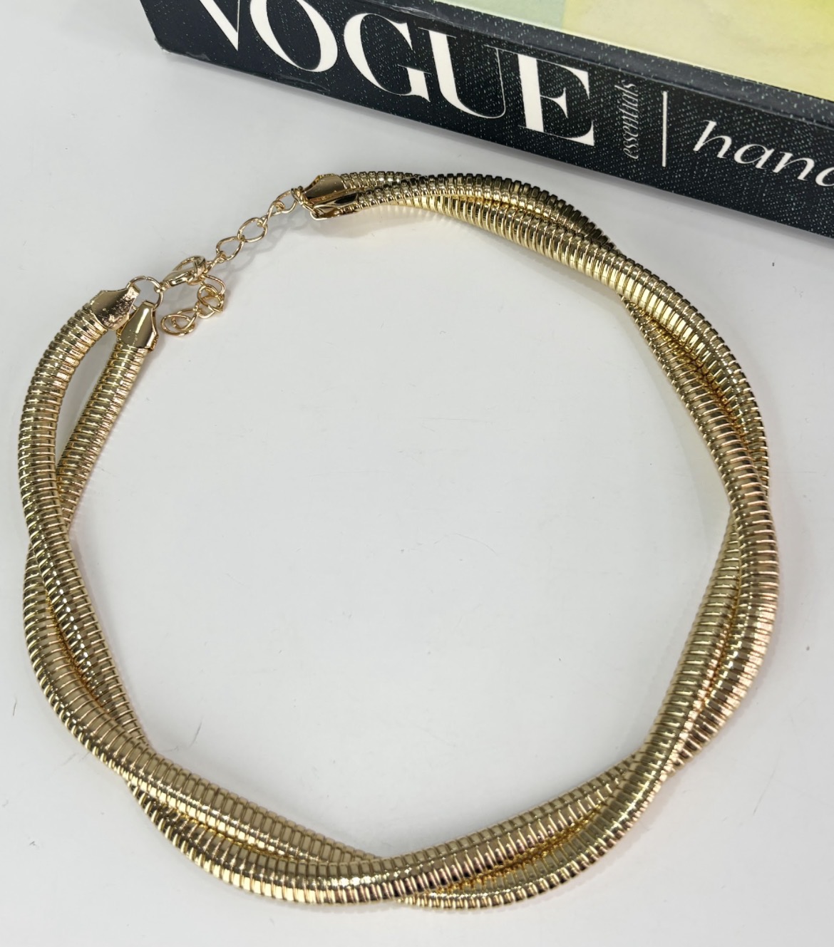 Colar corrente rabo de rato trançada